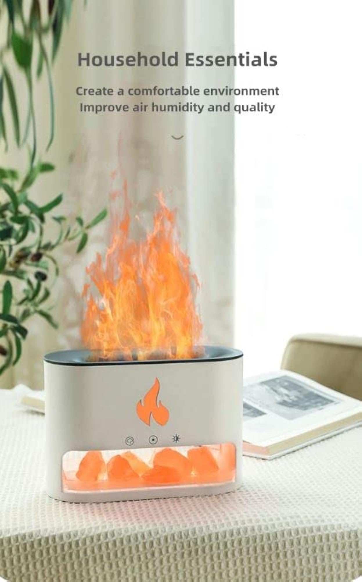 Crobat Aroma Diffuser with Flame Effect, 250 ml