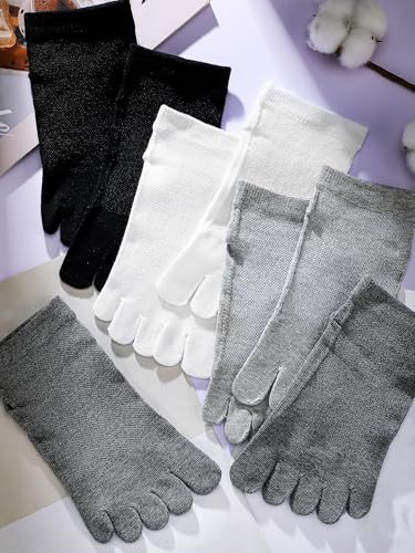 Image of Bencailor 4 /12Pairs Women Toe Sock Five Toe Sock