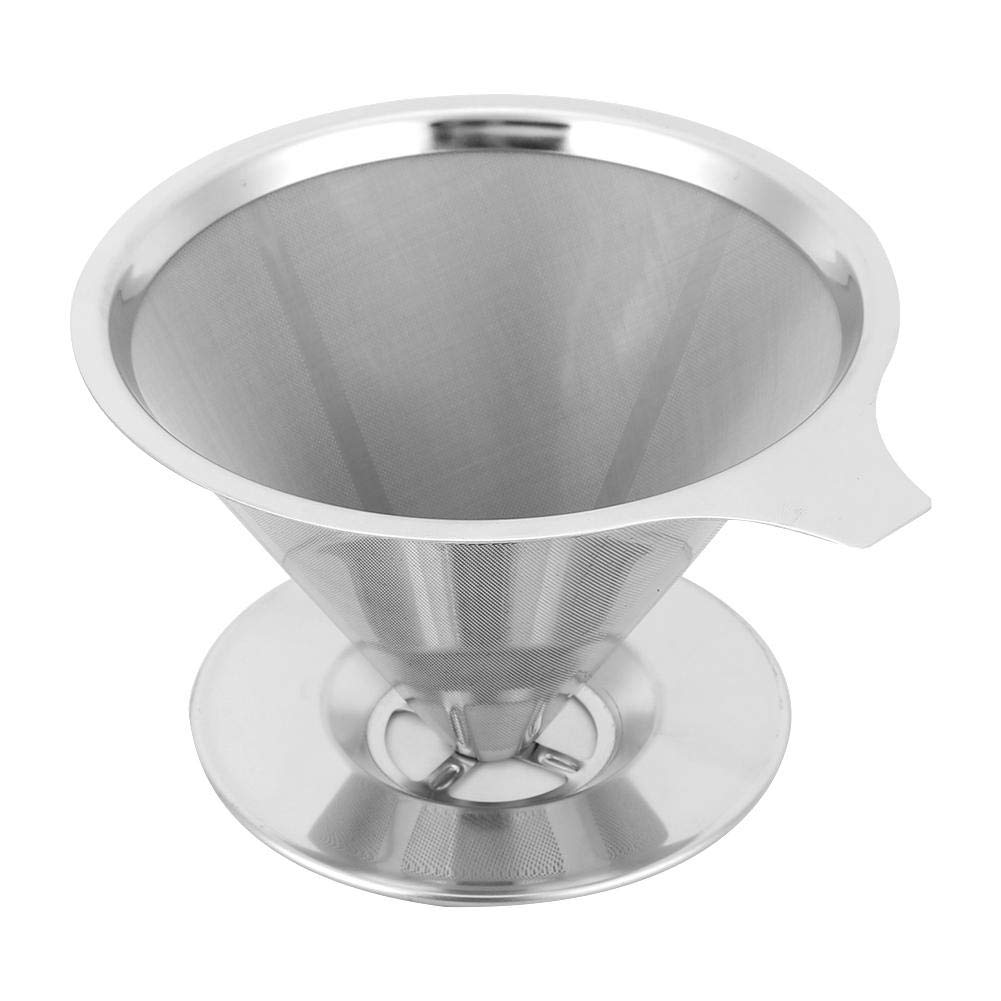 Filtro for caffè riutilizzabile in acciaio inossidabile - Filtro antigoccia ecologico for caffè e tè preparati a mano