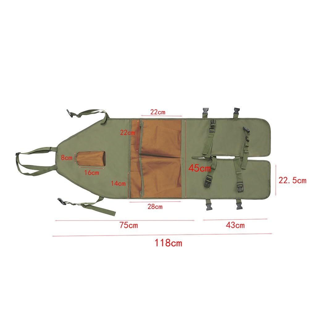 ZYWUOY Tablier de jardin imperméable avec poches, protection pleine longueur réglable pour homme et femme, tissu Oxford très résistant pour jardinage et travail agricole, vert