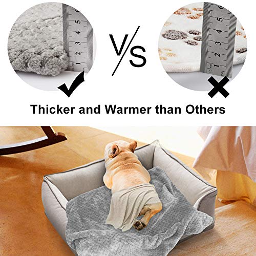 Onarway Bilayer Fluffy Sherpa Dog Blankets Thicken 39.4 x 47.2 inch Soft Washable Pet Throw Blanket Sleep Bed Mat for… - Image 5