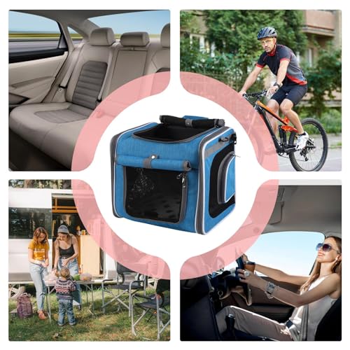 Bike Hundekorb - Haustiertrage für Fahrräder | Rucksack mit Belüftung, verstellbarer Transport, ideal für Spaziergänge und Reisen, Tragen von Hunden, großes Fassungsvermögen, stabiles Design