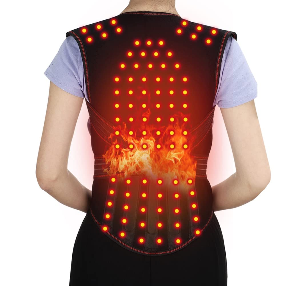Cinturones de Soporte Lumbar, 108 imanes Ajustable Postura correctiva Soporte Hombro Espalda cinturón Lumbar for Hombres Mujeres(M/Medium)