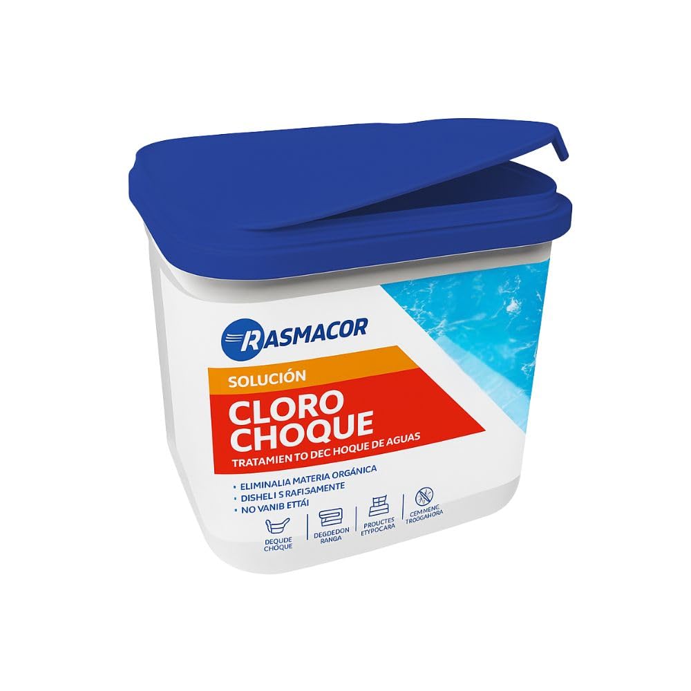 Rasmacor | Dicloro Granulado 11394 | Cloro de Choque Granulado Astral 5 kg | Disolución Rápida y Alta Estabilidad | 55% Cloro Útil | Ideal para Piscinas de Poliéster, Liner | Fluidra (1 Bote)