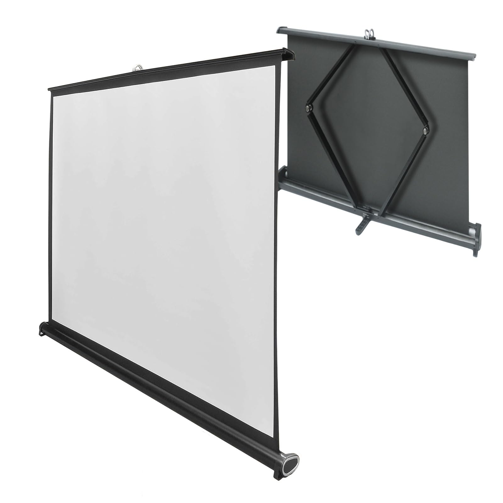 Opaque HD 4K Projector Screen, Wrinkle-Free Foldable Portable, No Installation Required Indoor Outdoor Mobile Projection Screen Stand 16:9/4:3 For Camping Home Theater Office Conference(16:9 50inch)