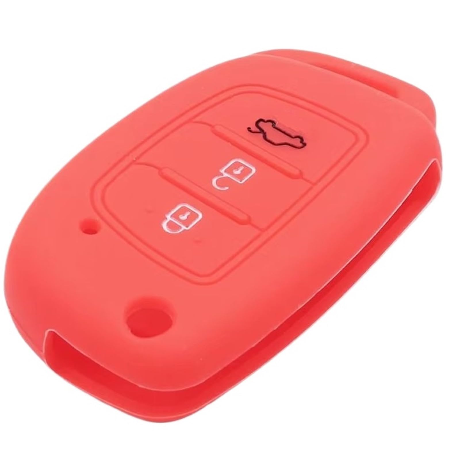 Compatible Con Hyundai Para I10 2008-2022 Para I20 2009-2022 Para I30 2007-2022 Accesorios De Funda Cubierta Llave Remota 3 Botones(Red)