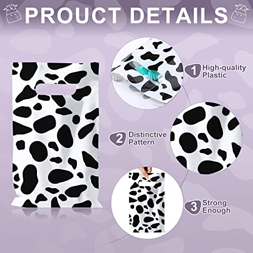 Outus 80 Pcs Party Favors Treat Bags Candy Bags Cute Goody Bags Theme Gift Bags Birthday Party Decorations For Kids Birthday Party Decoration Supplies Gift Bag(Cow Print) #TOP4