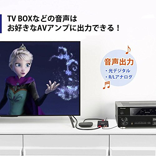 Flylinktech Hdmiデジタル音声分離 Hdmi デジタルオーディオ分離器 光デジタル アナログステレオrca出力 Hdmiサウンド分離器 Hdmi 分配器 Hdmi 音声分離器 入力 Hdmi 出力 Hdmi Spdif Rca Ps3 Ps4 Blu Ray Player Cable Box Apple Tv Chromecast対応 家電 カメラ