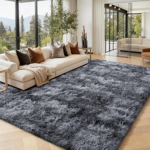 Homaxy Fluffy Rugs Living Room High Pile Washable Area Rugs 120x160 cm