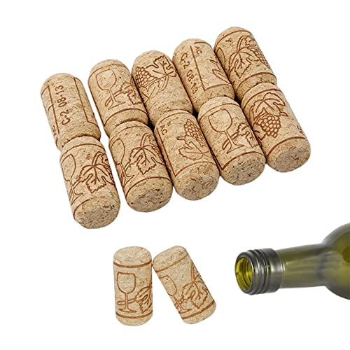 Bouchon Liege,Bouchon de Liege,Bouchon Liege Bouteille Vin,Bouchon en Liège Naturel,Bouchon de Bouteille de Vin en Bois,pour Scellage de Vin Déco Loisir Bricolage Bouteille de Vin,21x40 mm,10 pcs