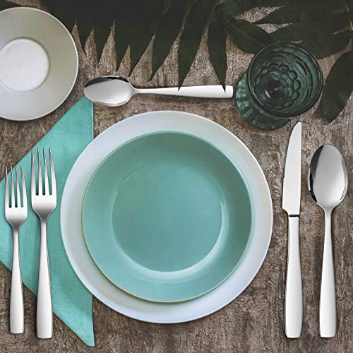 Lianyu Silverware Set, 45-Piece Flatware Set With Serving Utensils, Stainless Steel Cutlery Flatware Set For 8, Eating Utensils Tableware With Knife Fork Spoon, Mirror Finish, Dishwasher Safe #TOP5