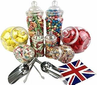 Vintage Victorian Pick & Mix Candy Buffet Kit - 8 Jar Pack & Pink Stripe Bags