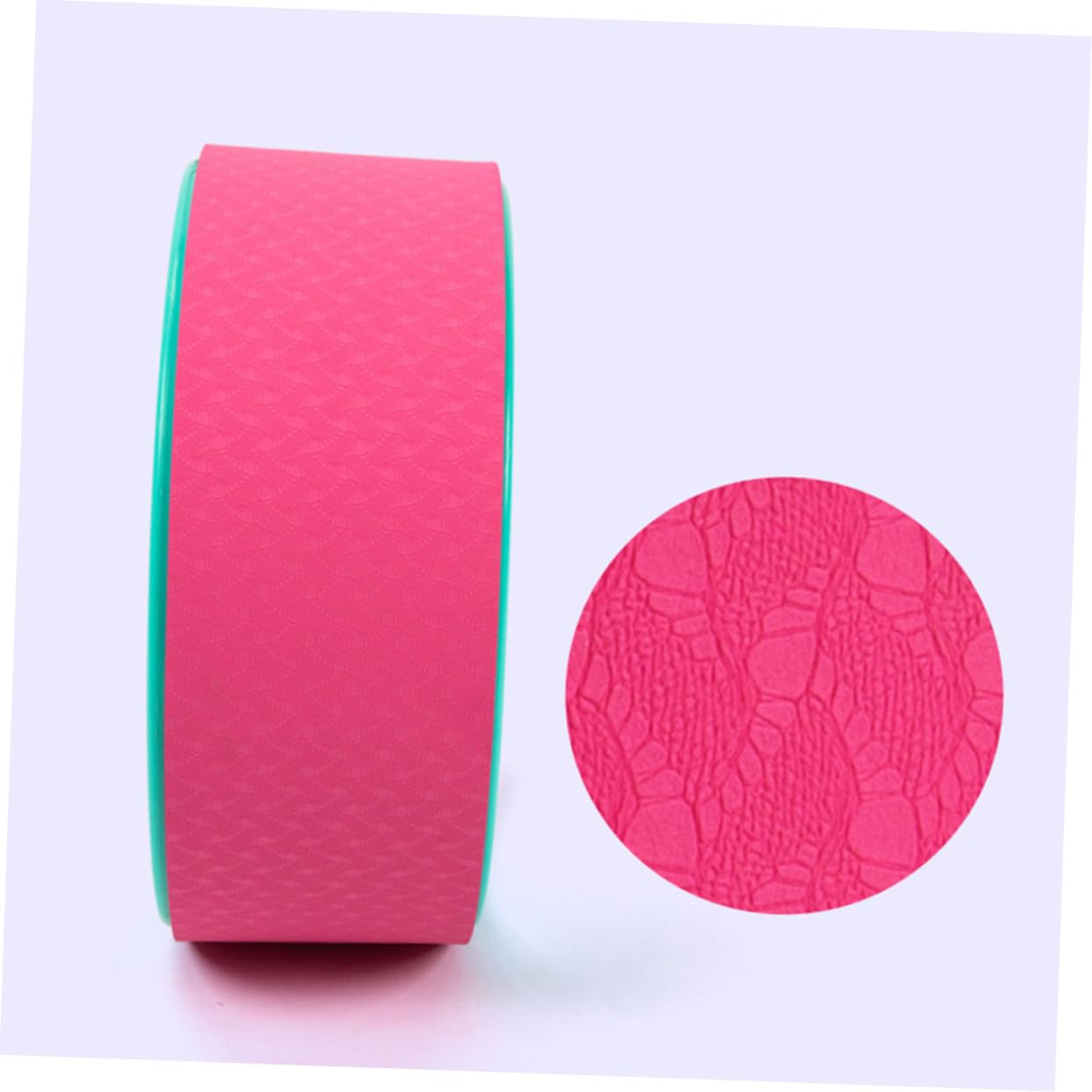 Toddmomy Yoga Rad Pilates Kreis aus Pp Material Rot rutschfest zur Balanceverbesserung für Yoga Enthusiasten und Frauen als Fitness Zubehör