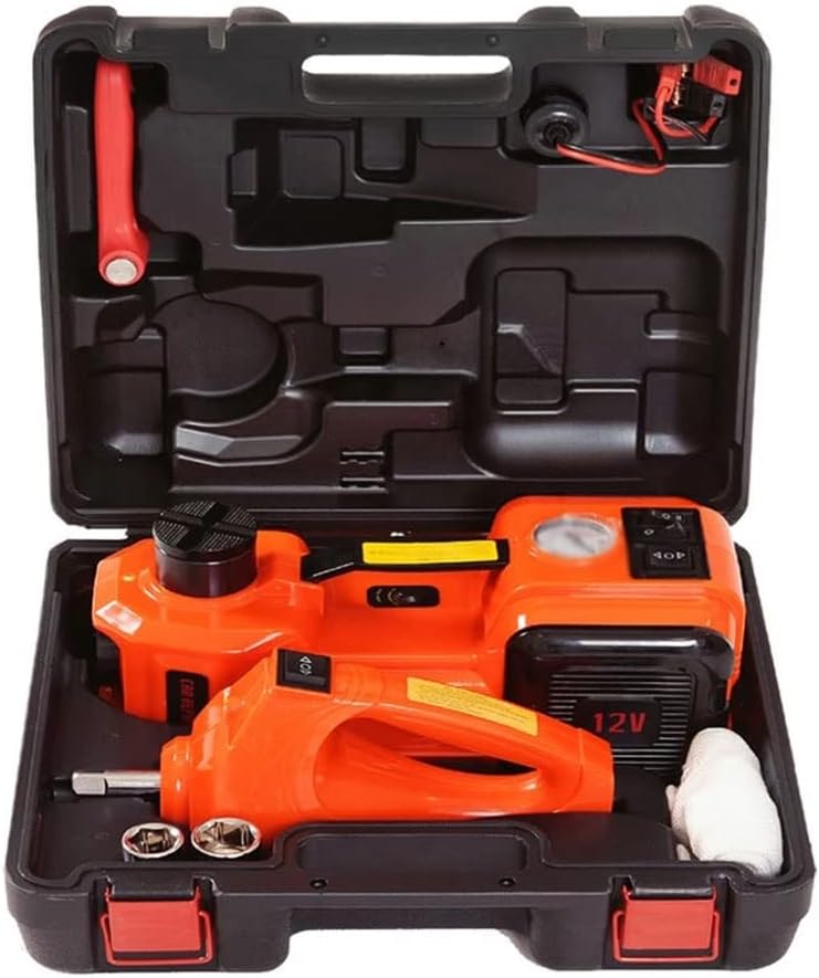 3 in 1 5ton Car Floor Jack Electric Hydraulic 12V with Inflator Pump LED Light for Truck Tire Repair Tool