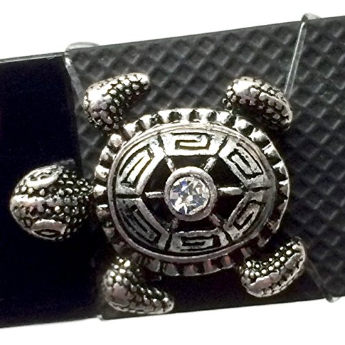 Fitband Bling Fitness Band Accessory Sea Turtle for Fitbit Flex 2; Flex; Alta; Charge; Charge HR; Garmin vivosmart and vivosmart HR (Silver, Silver)