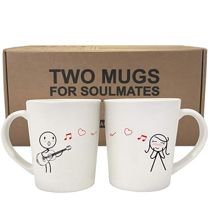 BoldLoft Love Me Tender Couple Coffee Mugs-Couple Gifts for Him and Her Guitar Lover Gifts for Men Husband Boyfriend Music Gifts for Women Girlfriend Wife I Love You Gifts