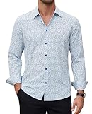 Unique Print: Lion nardo dress shirts for men design with print pattern, button collar design, adjustable cuffs, wrinkle free, various pattern and color combinations for choice, button up shirt men designed with clear patterns and full colors, each s...