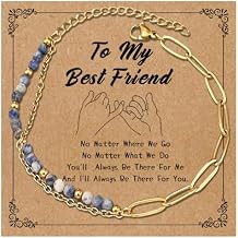 Gold Beaded Bracelet for Women,To My Storm Sisters Friendship Matching Bracelets,Adjustable Boho Crystal Stone Beads Stackable Bangles,Inspirational Jewelry,for Birthday, Party