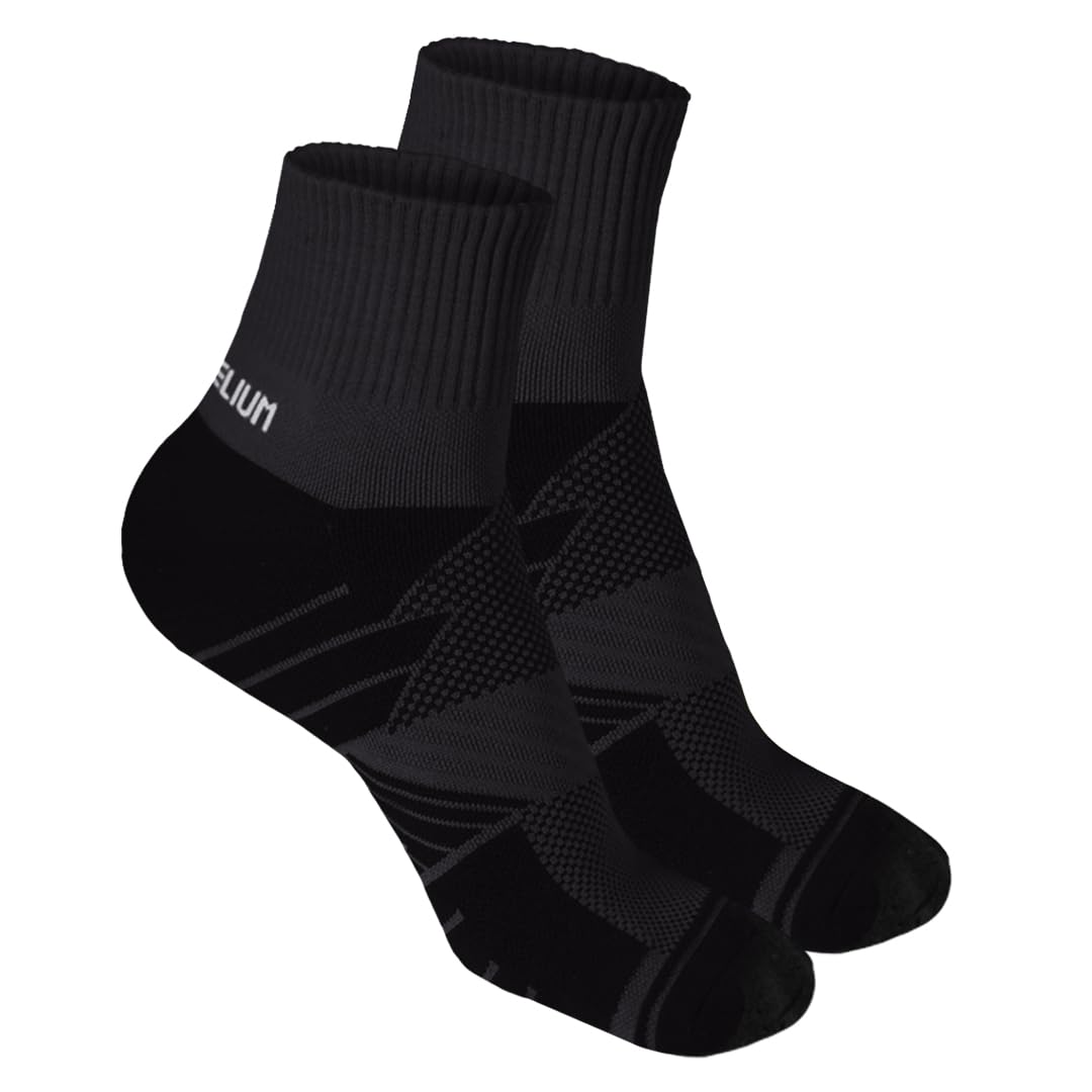 HEELIUM Bamboo Socks for Men | Ankle Length | Odour-Free & Breathable | Padded Base & Anti-bacterial | 3X Softer than Cotton Socks