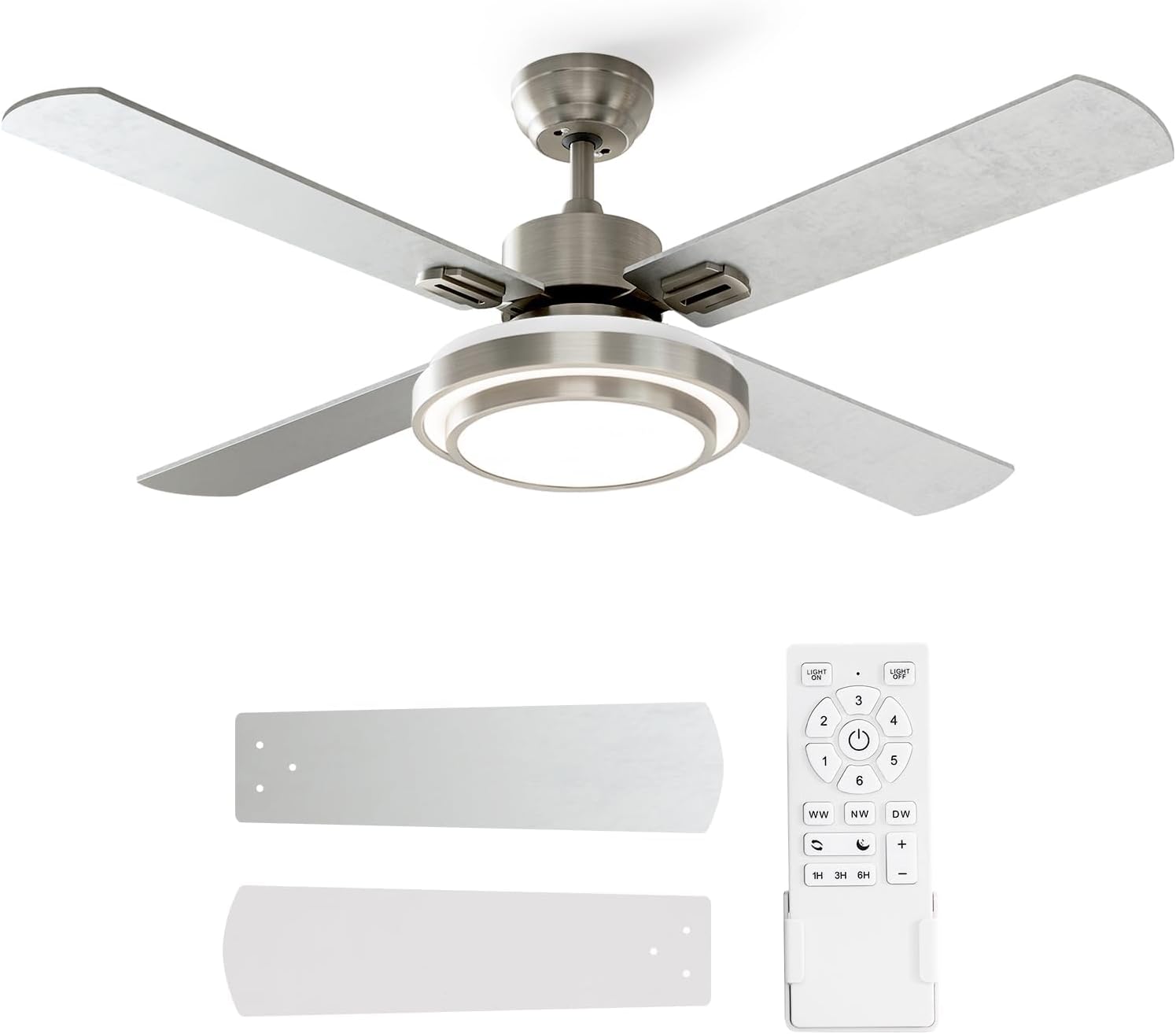 Warmiplanet Ceiling Fan with LED Light and Remote Control