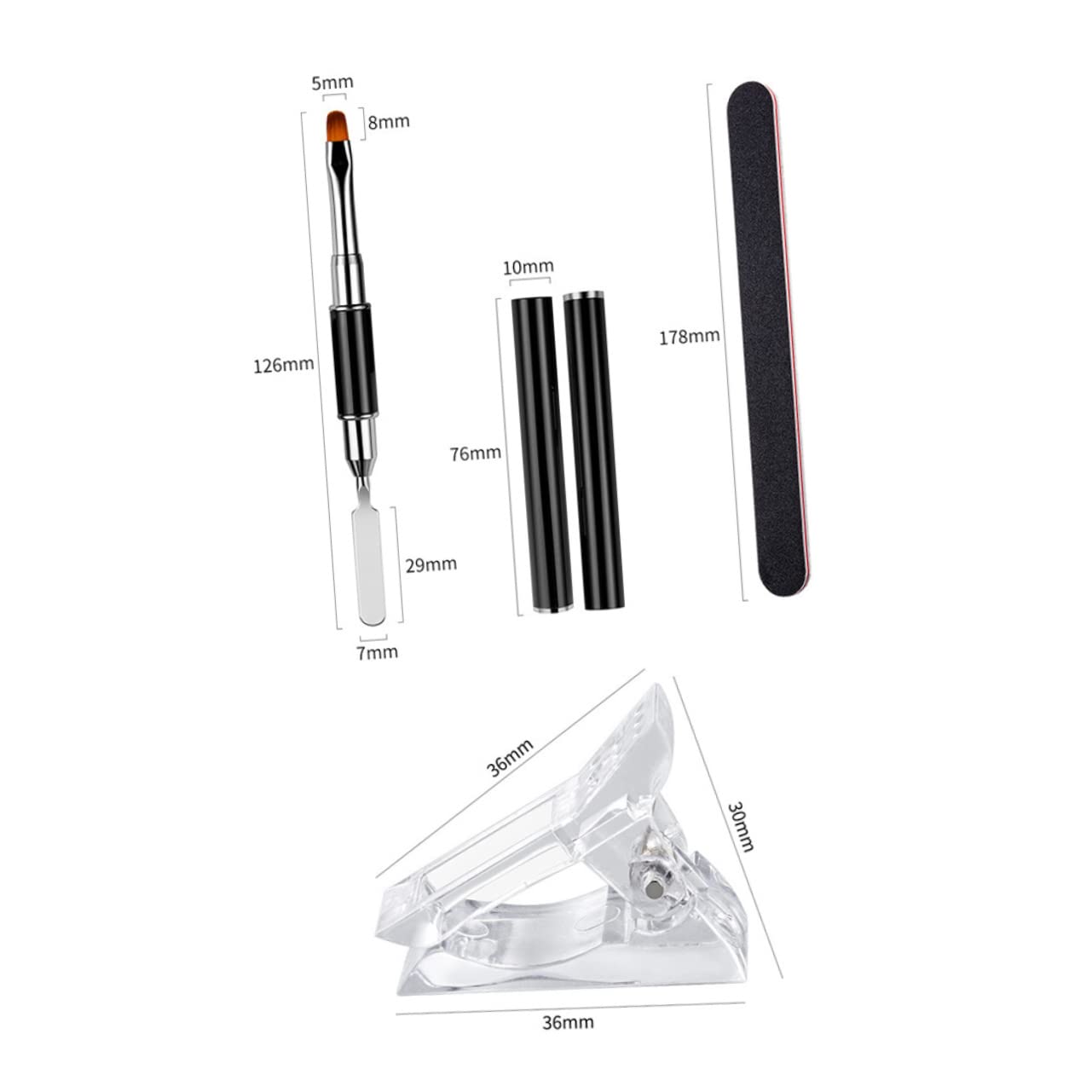 balacoo 3 Sets Nail Art Mold Kit Manicure Extending Nails Manicure Extension Stencils Set