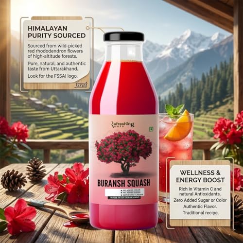 Image of Refreshing Roots Buransh Juice, No Added Colour, Added Honey, Authentic Himalayan Flavour (200 ML)