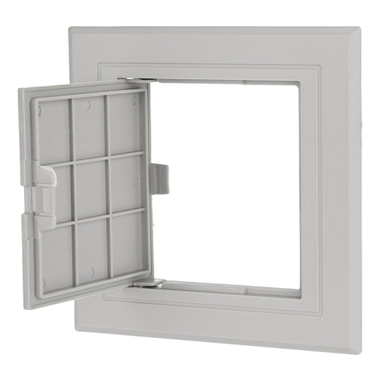 M METERXITY 1-Pack Access Panel for Drywall, 3.7x3.7 Inch Plastic Wall Hole Cover Access Doors for Wiring Cables/Indoor/Outdoor, Removable Plumbing Wall Panel Ceiling [Gray]