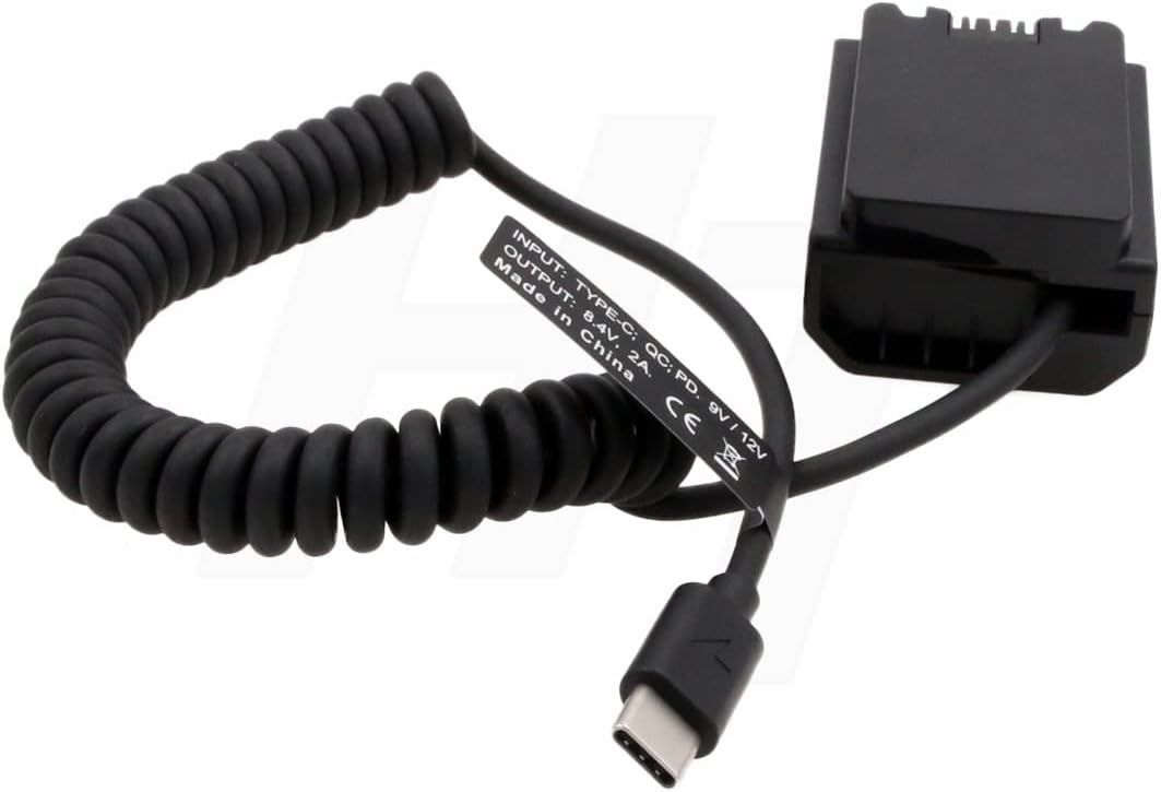 PD USB C 9V to NP-FZ100 Dummy Battery for Sony Alpha A7CR A7CII A7C A9II A6700 ZV-E1 A7RIV A1 A7RV A7SIII FX30 FX3 A7IV A7III A6600 A7RIII A7s A9 A9R A9S Camera