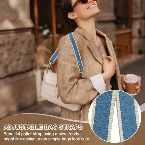 Image of PATIKIL Purse Strap, Adjustable Crossbody Bag Straps Wide Shoulder Strap Universal Replacement Shoulder Bag Belt for Women's Handbags Canvas Satchels Bag Backpack, Navy Blue