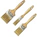CleverLove Pure Bristle Paint Brushes 3 Different Sizes with Wooden Handle for Wall and Furniture Paint Staining Craft Projects Occasions