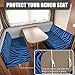 FANCOSAN Blue Zebra Stripes RV Dinette Cushions Covers Stretchable Sofa Seat Slipcovers for RV Camper Car Couch Include 1 Backrest Cover & 1 Bench Cover Washable Fabric