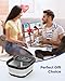 COMFIER Collapsible Foot Spa Bath Massager with Heat, Pedicure Foot Spa with Bubbles, Red Light, Pumice Stone and Shiatsu Massage Rollers, Heated Bath Spa for Relaxation and Stress Relief (Black)