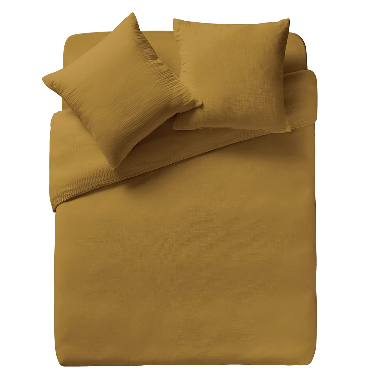 Essix Duvet Cover - Washed Cotton Gauze - Tenderness - Camel - 140 x 200 cm - Image 3