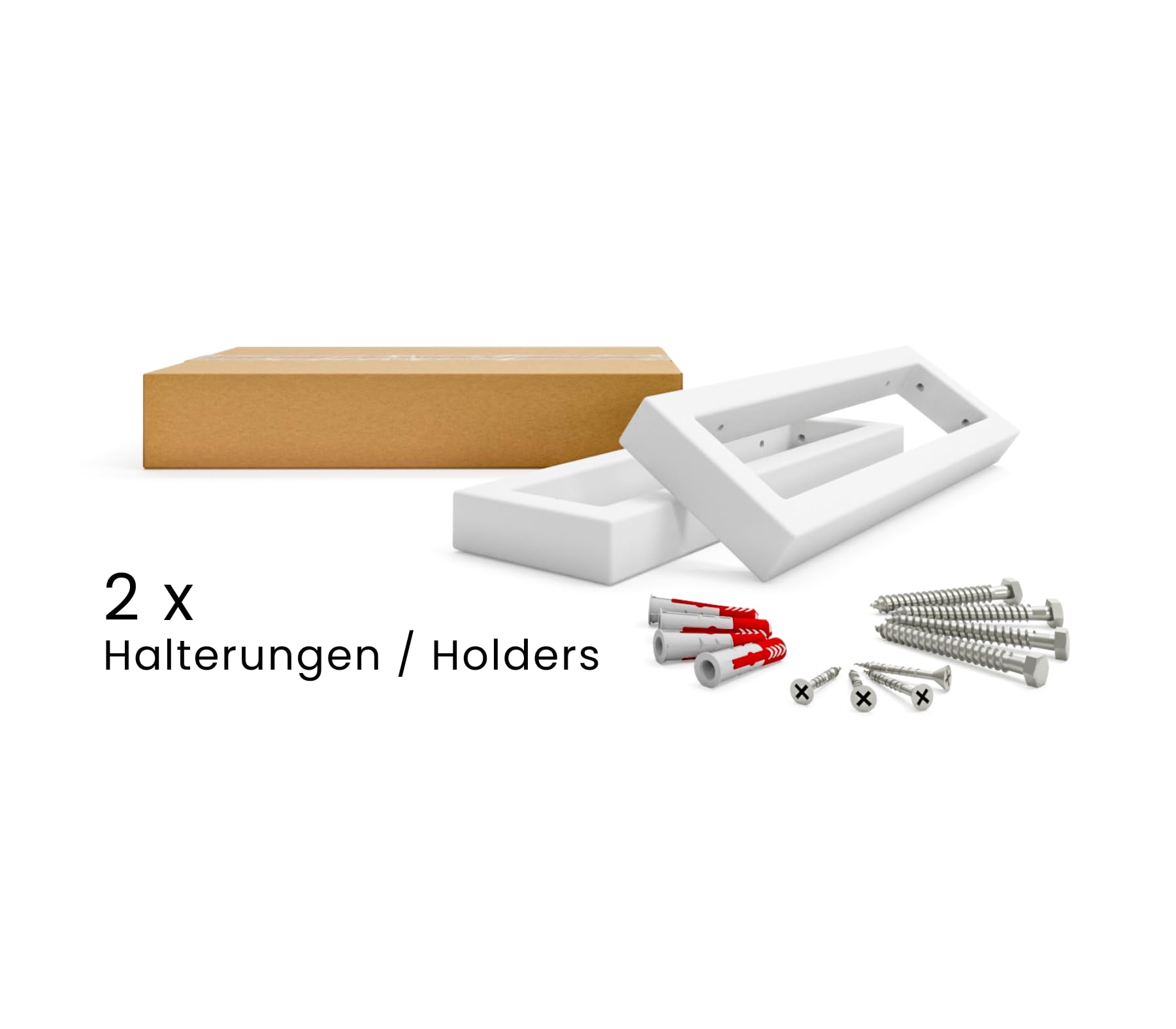 HEVVA Dubbele wastafelhouder 20/25/30/35/40/45 cm | LAHN | Opzet- wastafelhouder, heavy duty drager, wandconsole, wastafelplaat onderbouw | ( set van 2 - zwart, 40 cm