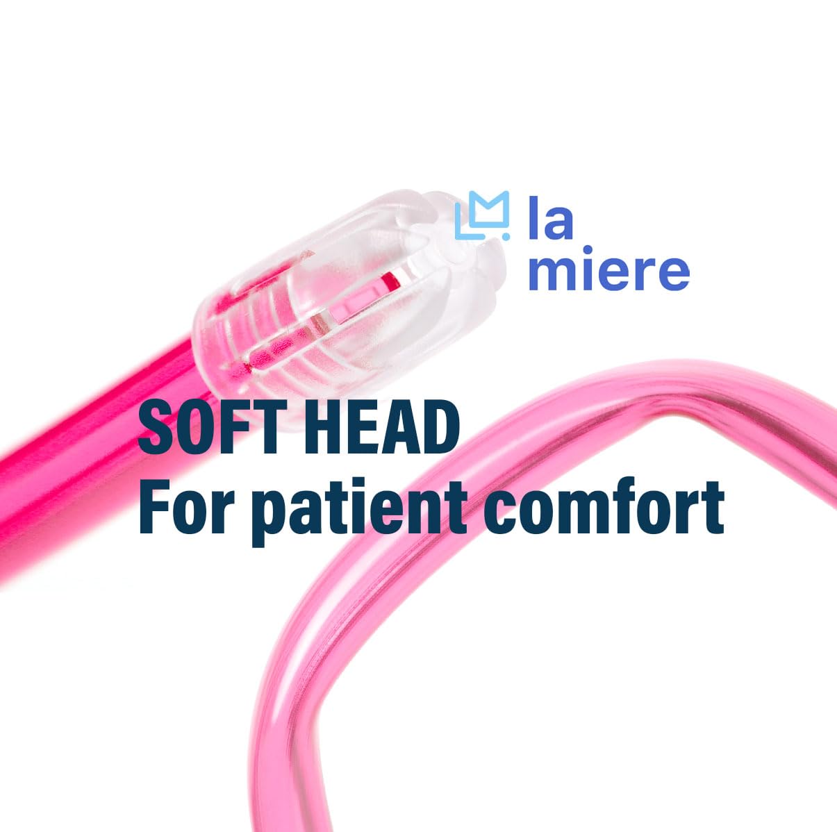LA MIERE 1000 Dental Saliva Ejectors Disposable - Medical Grade Latex Free Evacuation Suction Tips - Flexible Tube with Tip Crystal Pink