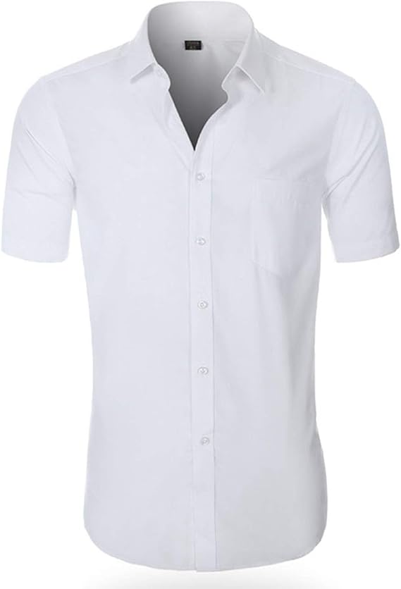 Amazon シャツ メンズ 半袖 ビジネス フォーマル 夏 胸ポケット付き 通気 ボタンダウンシャツ ワイシャツ ショート丈 オックスシャツ カラーシャツ ぴったり 通勤 快適 大きいサイズ おしゃれ シャツ 通販