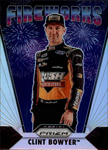 2020 Prizm Racing Fireworks Refractor #10 Clint Bowyer Rush Truck Centers Stewart-Haas Racing Ford Official NASCAR Trading Card by Panini America