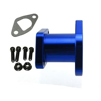 Blue Racing Performance Intake Pipe Inlet Manifold Gasket Screw for Predator 212cc for Honda GX200 for 6.5HP Chinese OHV Engines for Chinese 196cc Clone Engines Go Kart Cart Mini Bike