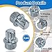 2 PCS ABC0/10PT Wheel Lock Nut Key, Anti-Theft Lug Nut Removal Tool, Secure Wheel Nut Remover Key Socket S3057 fit for Vw, for Audi
