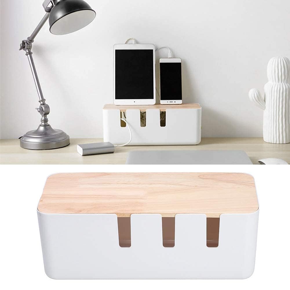 Kabelmanagement Schreibtisch Kabelorganisation Box Kabel Verstecken, Kabelbox Klein, Kabelsammler Aufbewahrungsbox Für Kabelführungs Ladekabel 30.3 X 12,5 X 11.5 cm