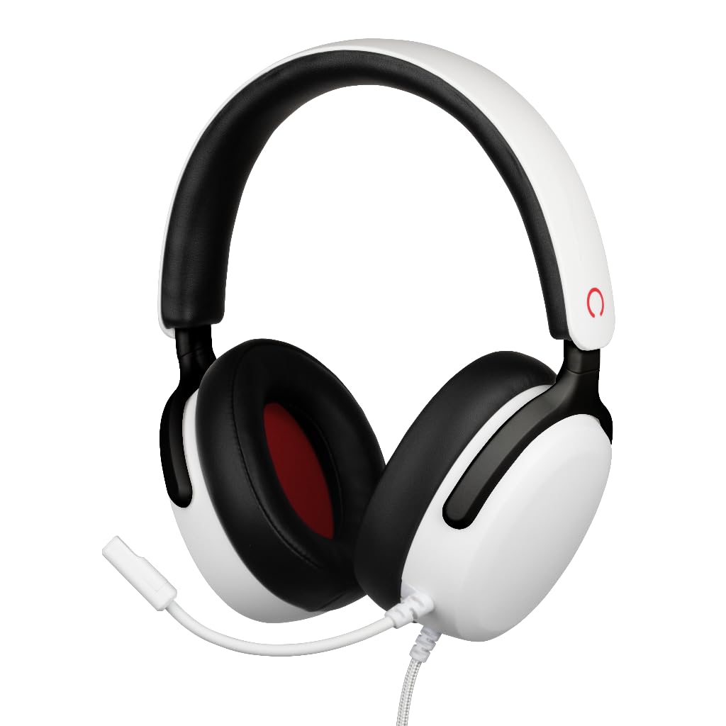 Konix Kabelgebundener ohrumschließendes Gaming-Headset für Nintendo Switch 2 - Mikrofon - 40 mm-Lautsprecher - 3,5 mm Klinke - 1,5 m Kabel - Weiß