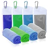 Amgico Cooling Towels for Neck and Face,Microfiber Cooling Towel for Athletes,(40'x12') Instant Cooling Towels Bulk for Sports,Yoga,Golf, Gym,Fitness,Workout,Garden,Running,Jogging Chilly Towel 4 Pack