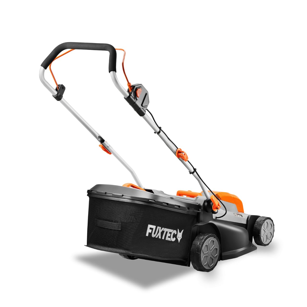 FUXTEC Tondeuse à Gazon sans Fil 40V (2x20V) E2RM43 Set Batteries et Chargeur - Largeur De Coupe 43cm, 40L