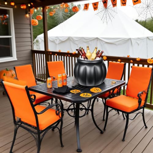 Caldero de Halloween reutilizable de gran capacidad para enfriar bebidas en la terraza 8