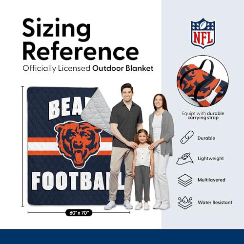 Image of Northwest NFL Taffeta Outdoor Blanket, Foldable Camping, Picnic Ground Mat, 60 x 70 Inches