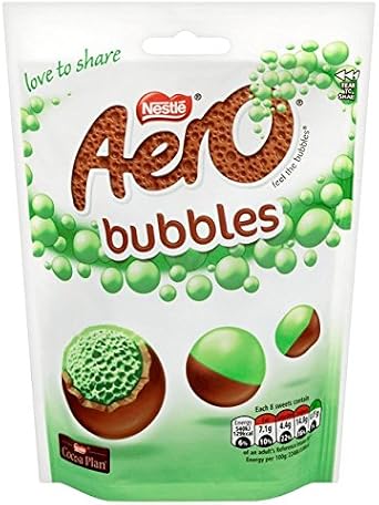 Aero Bubbles Mint Chocolate Pouch, 4.5 oz 113 g - Aero Bubbles Mint Chocolate Pouch Pack of 4