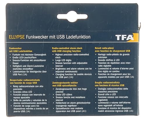 TFA Dostmann Ellypse 60.2551.01 - Sveglia digitale...