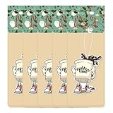 Hot Coffee Air Freshener – Scented Car, Home & Office Freshener (Pack of 5) Individually Wrapped, Rich Roasted Coffee Aroma for a Bold, Energizing Vibe!