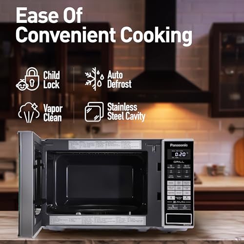 Image of Panasonic 20L Grill Microwave Oven(NN-GT221WFDG,White, 38 Auto Cook Menus )