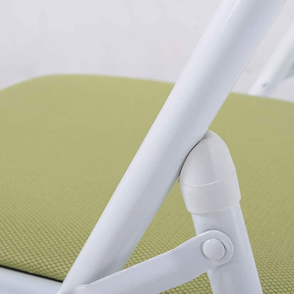 JSEIAJB Folding Backrest Chair Home Dining Stool Cotton and Linen Office Conference Student Dormitory Carbon Steel